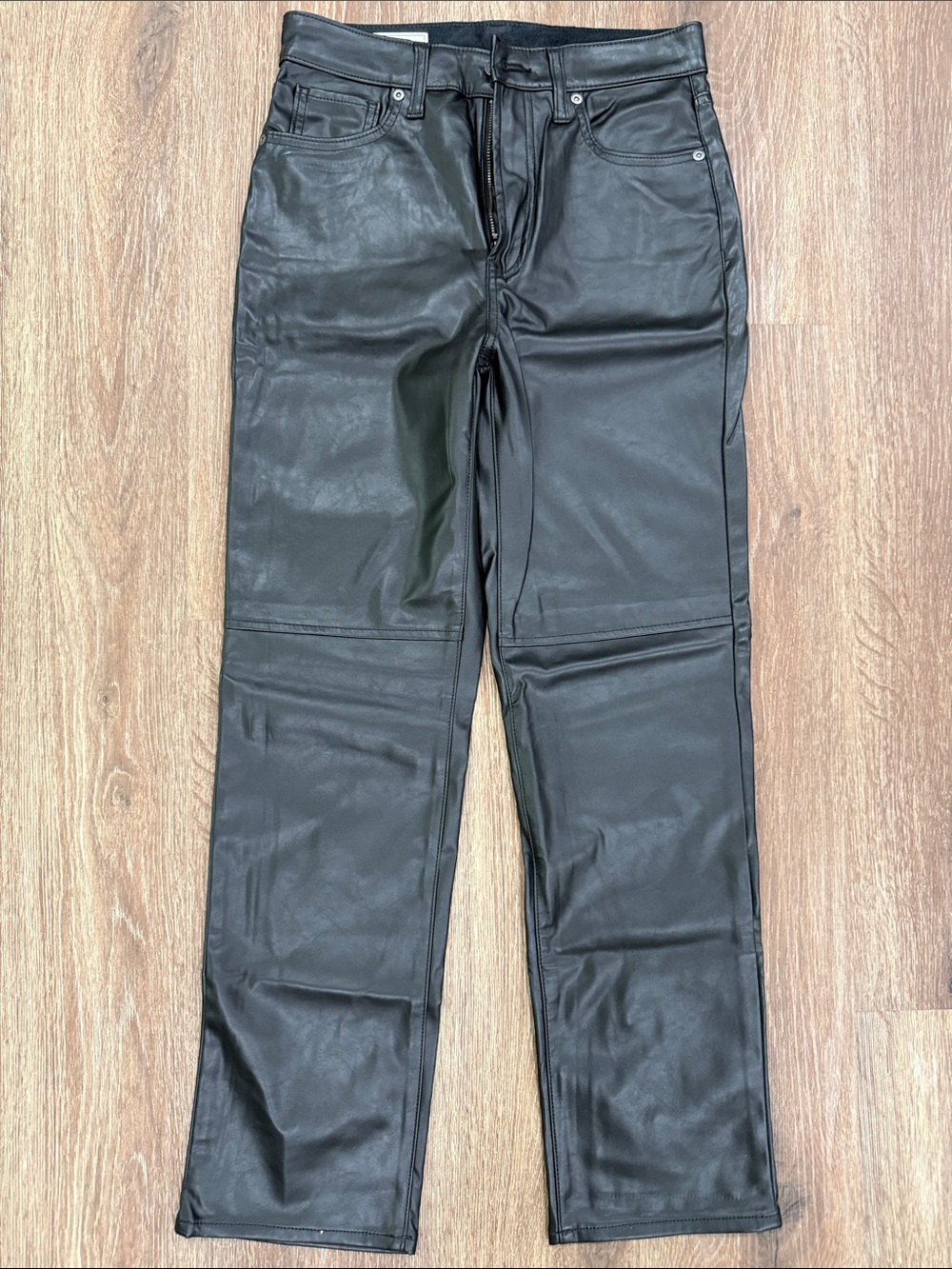 Black Womens Faux Leather Pants